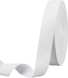 49 Yards(45m)/Roll Herringbone Cotton Webbings, 35mm Wide Cotton Twill Tape Ribbons Cotton Herringbone Cords for Knit Sewing DIY Crafts, White
