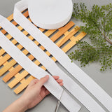 49 Yards(45m)/Roll Cotton Tape Ribbons, Herringbone Cotton Webbings, 40mm Wide Flat Cotton Herringbone Cords for Home Decor, Wrapping Gifts, Sewing DIY Crafts, White