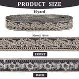 10 m Gold Edge Woven Braid Trim, Ethnic Ribbon Embroidery Jacquard Trim Vintage Flowers Straps Crafts for Sewing, Handmade Bag, Curtain Slipcover, DIY Clothing Decoration (393.7 1)