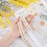 10 Yard White Nylon Decorative Ribbon 20mm/ 3/4 inches Width Ribbon with Aluminum Curb Chain for Jewelry Accessories DIY Making Hanging Home Decoration