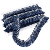 1 Bag Polyester Ribbons, Wave Shape, Green, 7~8mm, 15yard/bundle, 6bundles/bag