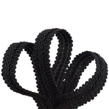 1 Card 11 Yards 5/8 inch Black Braid Trim Polyester Woven Braid Trim Centipede Decorative Gimp Trim Basic Trim for DIY Craft Costume Sewing Curtain Slipcover Home Decoration Accessories