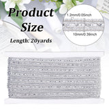 20 Yard 20 Yards Metallic Braid Trim with 8-Shape Pattern Sliver Sequins Lace Ribbon 3/8 Decorated Trim for Christmas Holiday Decoration Wedding DIY Clothes Accessories Jewelry Crafts Sewing