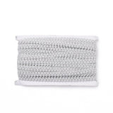 1 Card Polyester Trim Sewing Lace, Handmade Sweater Ribbon Trim Decorative Belt Centipede Braided Lace Ribbon Skirt Collar Sleeve Side, Light Grey, 1/2 inch(12mm), about 19 yards/card