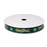Flat Christmas Theme Polyester Satin Ribbon