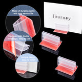 20Pcs Plastic Advertising Clip Holder, Business Card Stand, Clear, 4.15x5.1x3.15cm, 20pcs/set