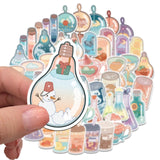 Globleland 50Pcs Cartoon Drink Bottle Waterproof PVC Adhesive Sticker, for Suitcase, Skateboard, Refrigerator, Helmet, Mobile Phone Shell, Mixed Color, 30~60mm