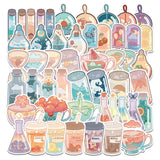 Globleland 50Pcs Cartoon Drink Bottle Waterproof PVC Adhesive Sticker, for Suitcase, Skateboard, Refrigerator, Helmet, Mobile Phone Shell, Mixed Color, 30~60mm