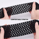 1 Roll 5.5 Yards Wide Elastic Crochet Headband Ribbon 2.2 Crochet Stretch Trim Fabric for Hair Accessories Tube Top, Black