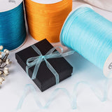 1 Group Glitter Metallic Ribbon, Sparkle Ribbon, with Silver Metallic Cords, Valentine's Day Gifts Boxes Packages, Black, 1/4inch(6mm), about 33yards/roll(30.1752m/roll), 10rolls/group
