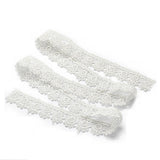 4 Roll Lace Trim Nylon Ribbon for Jewelry Making, White, 5/8 inch(16mm), about 15yards/roll(13.716m/roll)