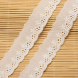 5 Roll Lace Trim Nylon Ribbon for Jewelry Making, White, 1-1/8 inch(27mm), about 15yards/roll(13.716m/roll)