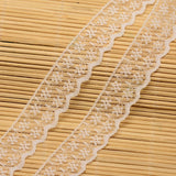 1 Roll Lace Trim Nylon Ribbon for Jewelry Making, White, 7/8 inch(22mm), about 200yards/roll(182.88m/roll)