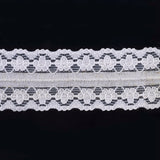 1 Roll Lace Trim Nylon Ribbon for Jewelry Making, White, 1 inch(26mm), about 300yards/roll(274.32m/roll)