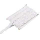 4 Strand Lace Trim Nylon Ribbon for Jewelry Making, White, 3/4 inch(20mm), about 15yards/strand