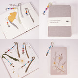 Globleland Tibetan Style Alloy Bookmarks Findings, Mixed Shapes, Mixed Color, 120x22x2.5mm, Hole: 3mm