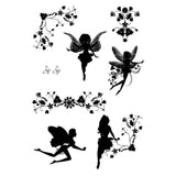 Angel & Fairy Clear Stamps, 4pcs/set