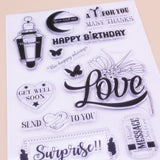 Birthday Theme PVC Plastic Clear Stamps, 5pcs/set