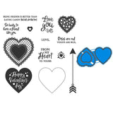 Heart Clear Stamps, 4pcs/Set
