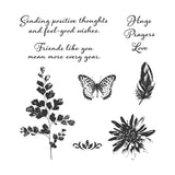 Butterfly Clear Stamps, 4pcs/Set