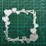 Square with Love Cutting Dies, 4pcs/set