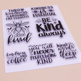 Kind Theme Phrase Clear Stamps, 5pcs/set