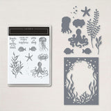 Sea Animal Clear Stamps, 4pcs/Set