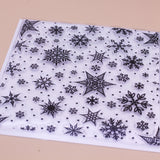 Christmas Snowflake Silicone Stamps, 5pcs/set