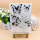 Butterfly Clear Stamps, 5pcs/set