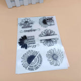 Flower Silicone Stamps, 5pcs/set
