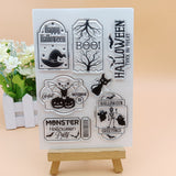 Halloween Theme Clear Stamps, 5pcs/set