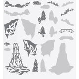Mountain Clear Stamps, 4pcs/Set
