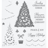 Christmas Tree Clear Stamps, 4pcs/Set