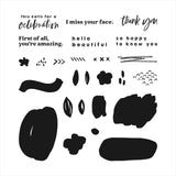 Mixed Shapes Clear Stamps, 4pcs/Set