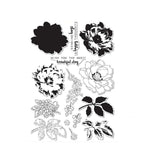Flower Clear Stamps, 4pcs/Set
