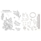 Leaf Clear Stamps, 4pcs/Set