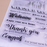 Word Clear Stamps, 5pcs/set