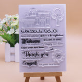 Word Clear Stamps, 5pcs/set