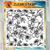 Flower Clear Stamps, 5pcs/Set