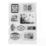 Rectangle Clear Stamps, 4pcs/Set