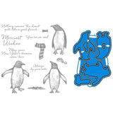 Penguin Clear Stamps, 4pcs/Set
