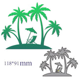 Coconut Trees on the Island Cutting Dies, 4pcs/set