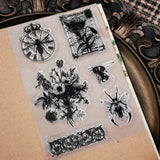 Bees Clear Stamps, 4pcs/Set