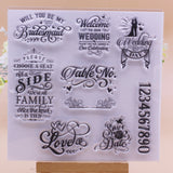 Word Silicone Stamps, 5PCs/set