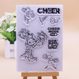 Cheerleader Clear Stamps, 5pcs/set