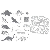 Dinosaur Clear Stamps, 4pcs/Set
