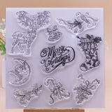 Christmas Silicone Stamps, 5pcs/set