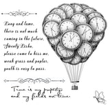 Hot Air Balloon Clear Stamps, 5pcs/set