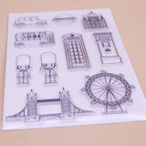 London Theme Clear Stamps, 5pcs/set