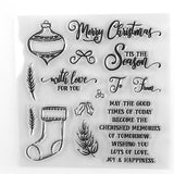 Christmas Socking Clear Stamps, 4pcs/Set